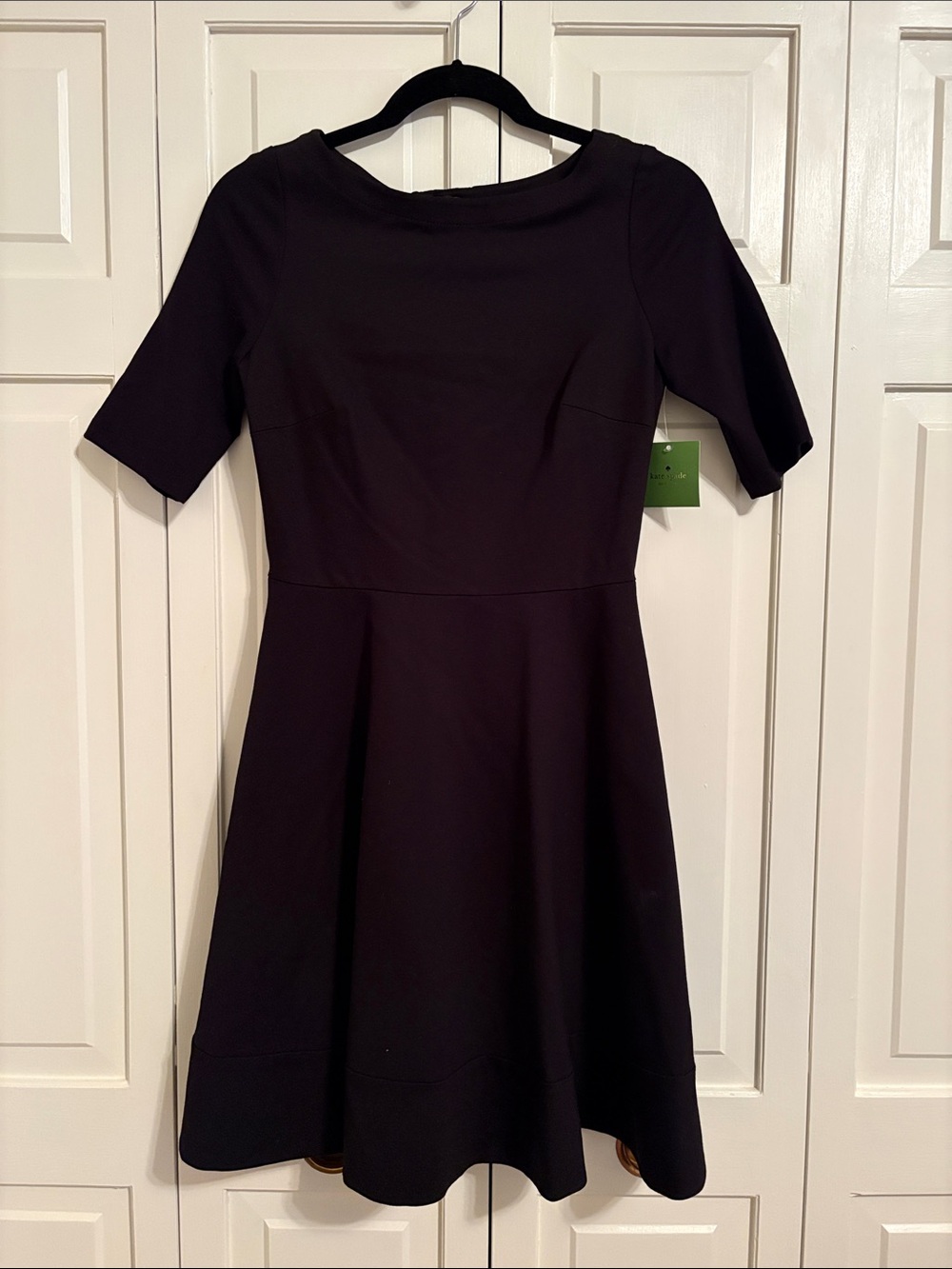 kate spade Black Fit-and-Flare Midi Dress size XS